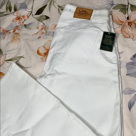LAUREN JEANS  by Ralph Lauren WHITE 14w - Picture 1 of 8